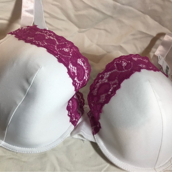 NWT Sears 40D White & Purple Lace - Picture 3 of 4